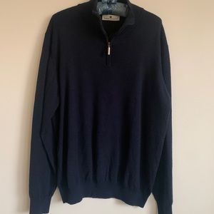 Pierre Balmain Merino Wool Navy Sweater